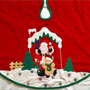 SANTA Red Velvet Christmas Tree Skirt! 🎄🎄🎄🎅🎅